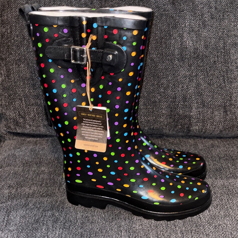 Western Chief Colorful Polka Dot Rain Boots